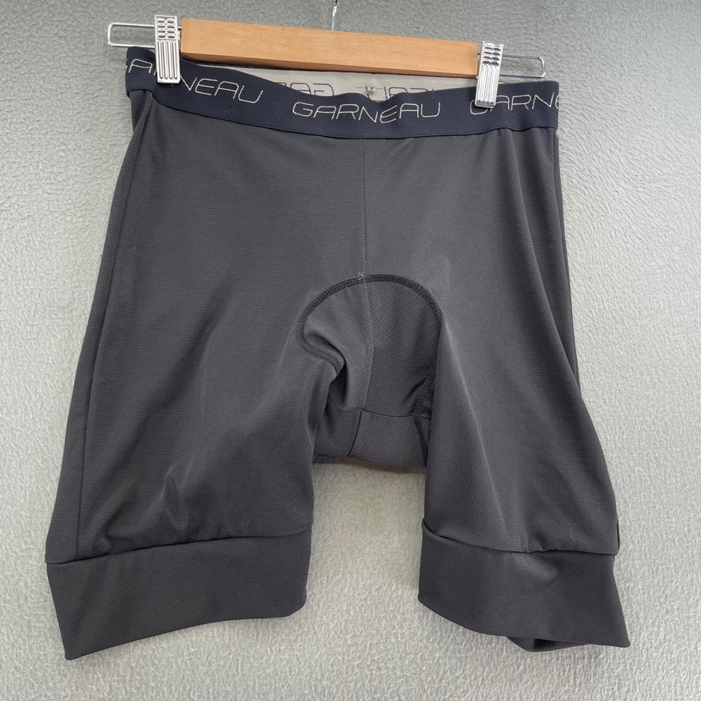 Garneau Men Cycling Shorts Polyester Spandex Medium Black Padded Bike Shorts